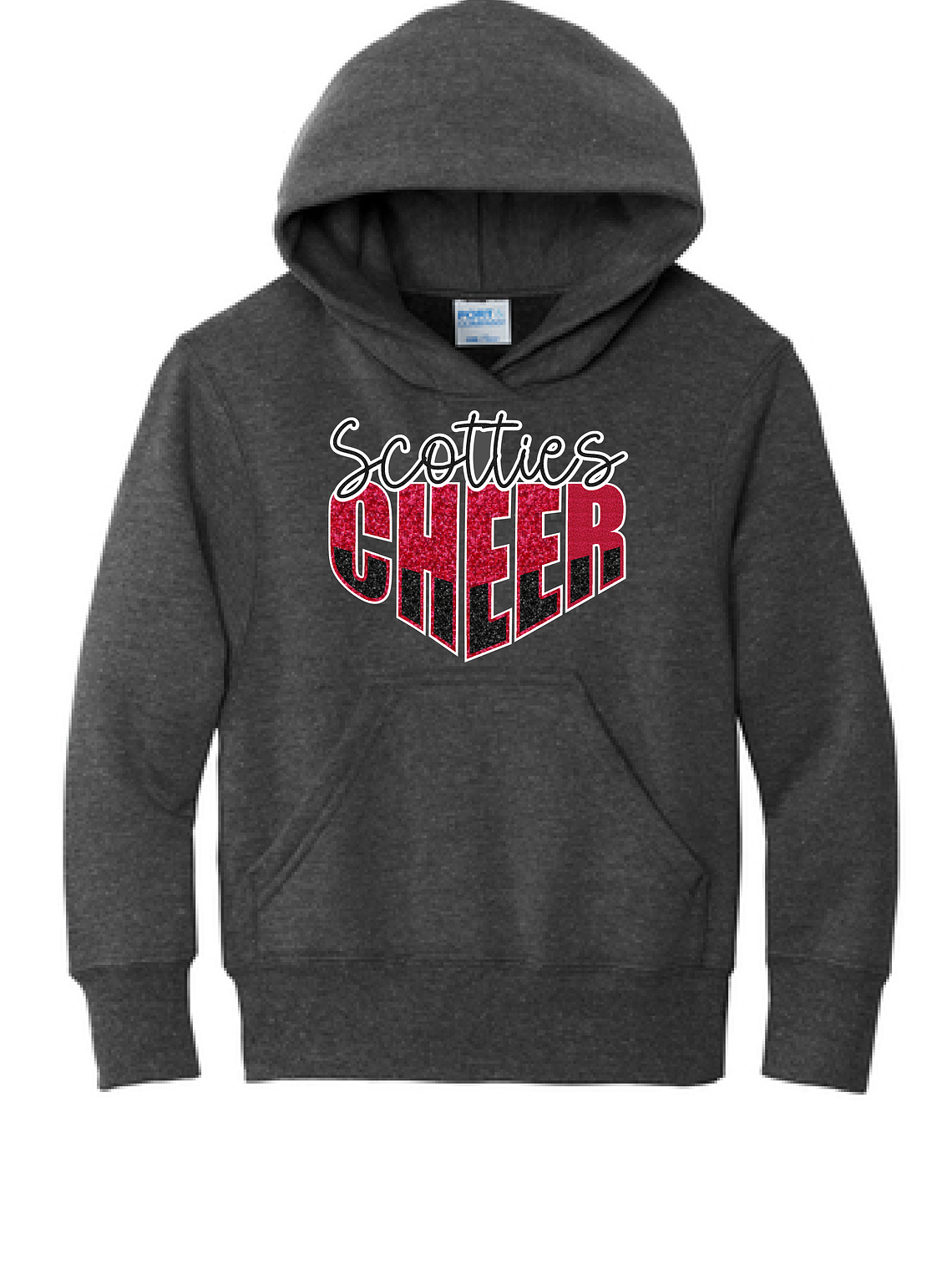 Youth Glitter Cheer Hoodie 1