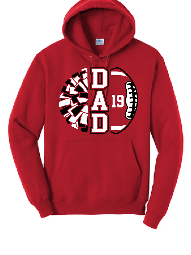 Cheer & Football Dad Hoodie 1