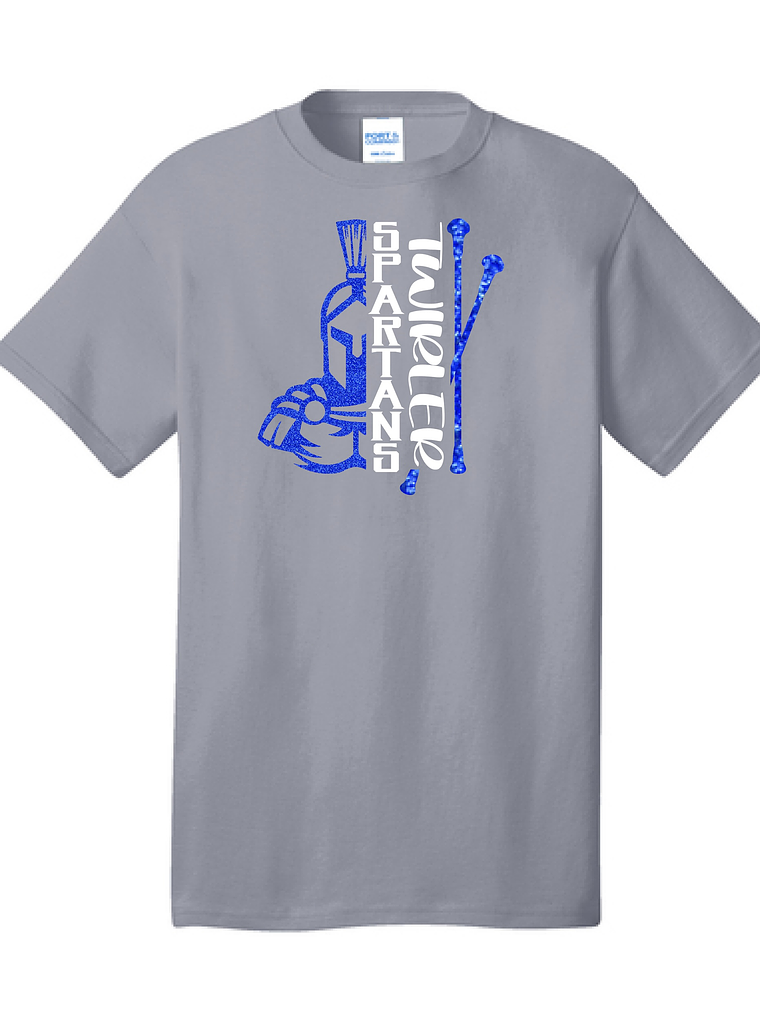 Spartans Twirler GLITTER Grey Tee 1
