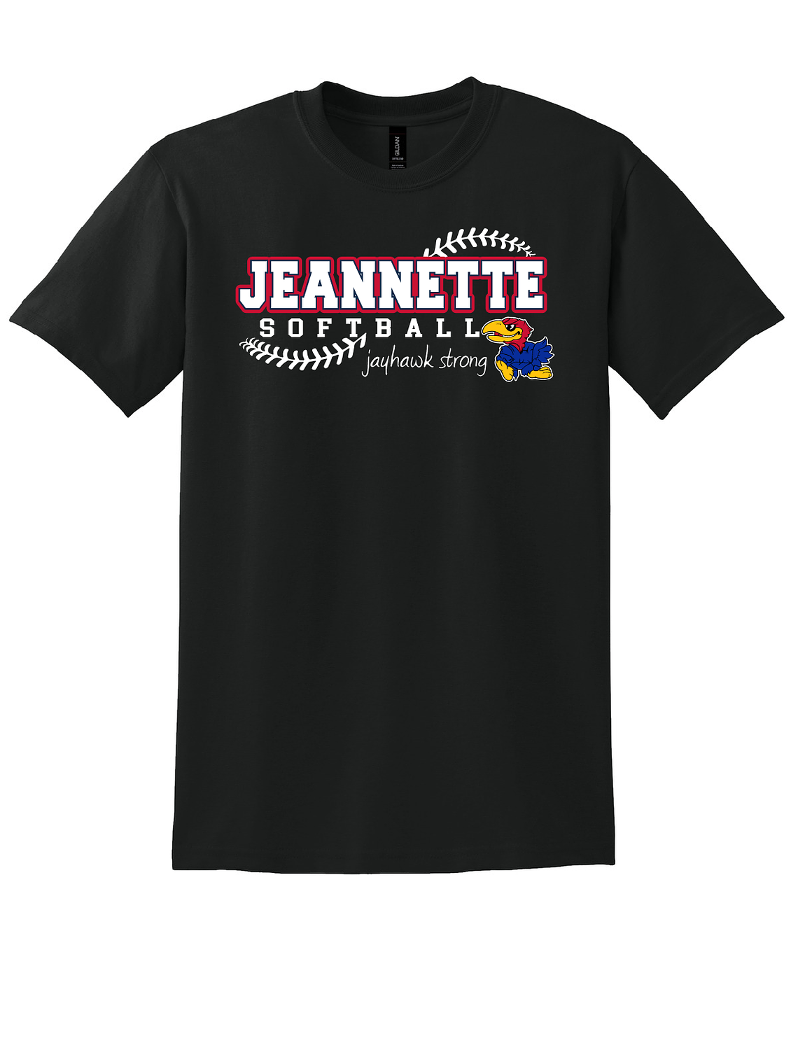 Black Jeannette Softball Tee 1