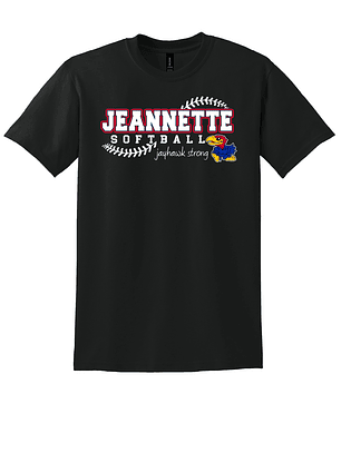 Black Jeannette Softball Tee