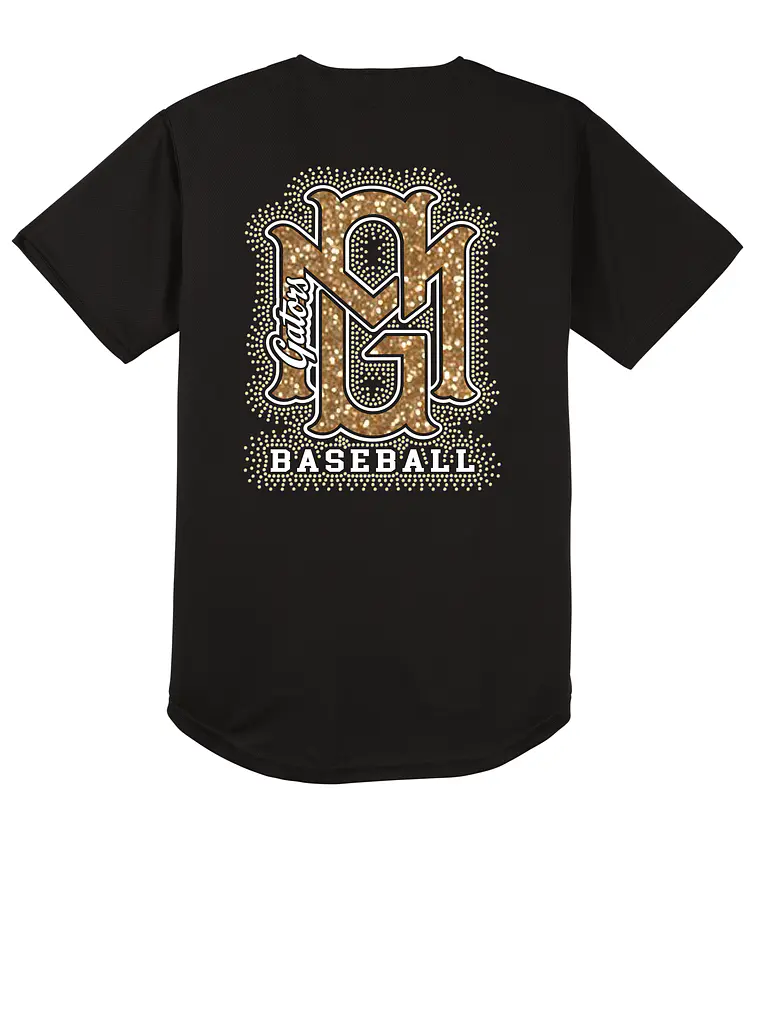 Black Gators Bling Baseball Jersey  1