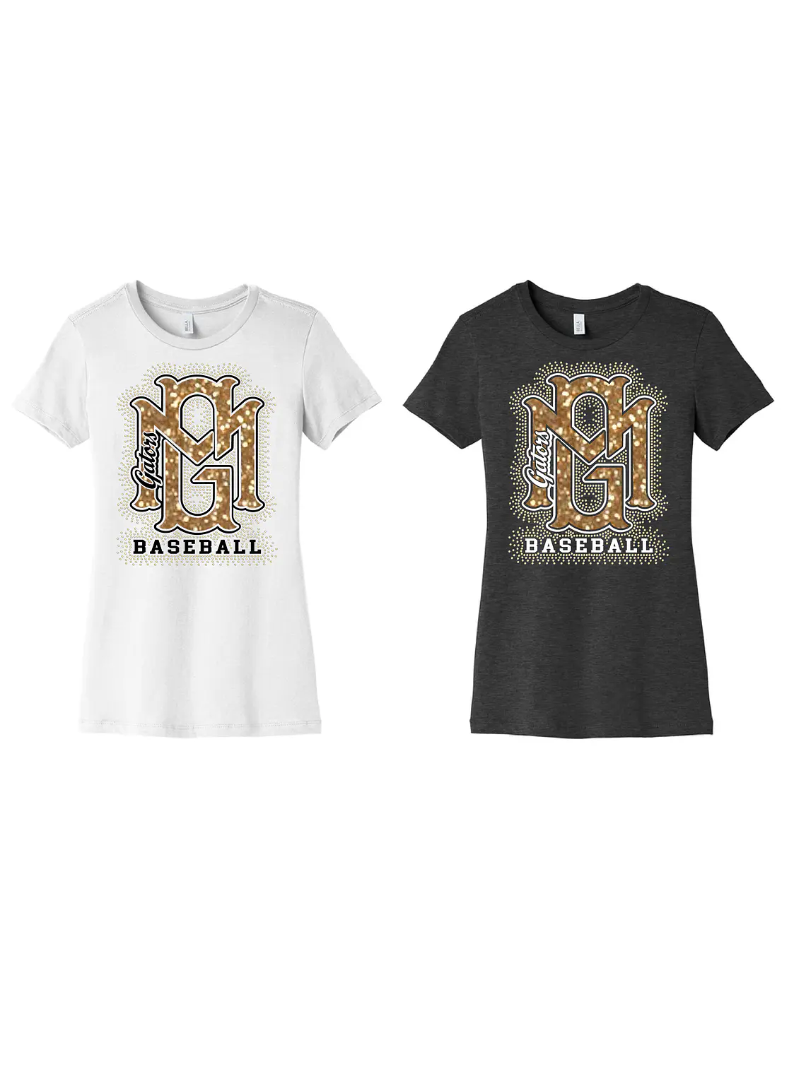Women's Bling Slim Fit Baseball Tee 1