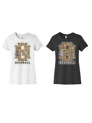 Women's Bling Slim Fit Baseball Tee