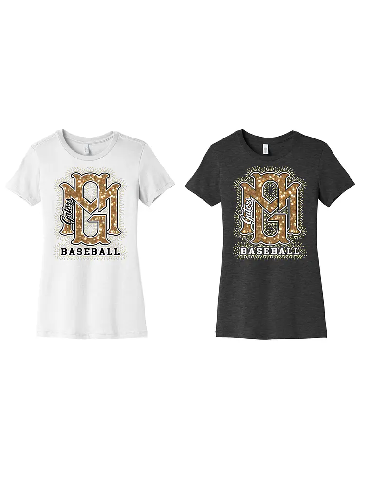 Women's Bling Slim Fit Baseball Tee 1