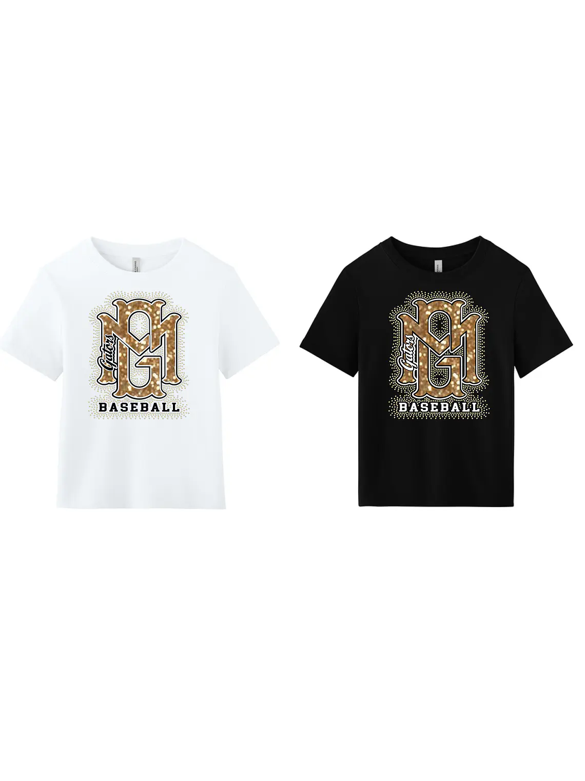 Women's Bling Heavyweight Baseball Tee 1