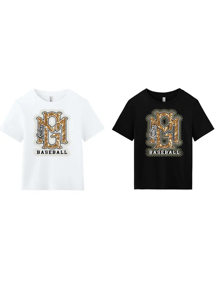 Women's Bling Heavyweight Baseball Tee 1
