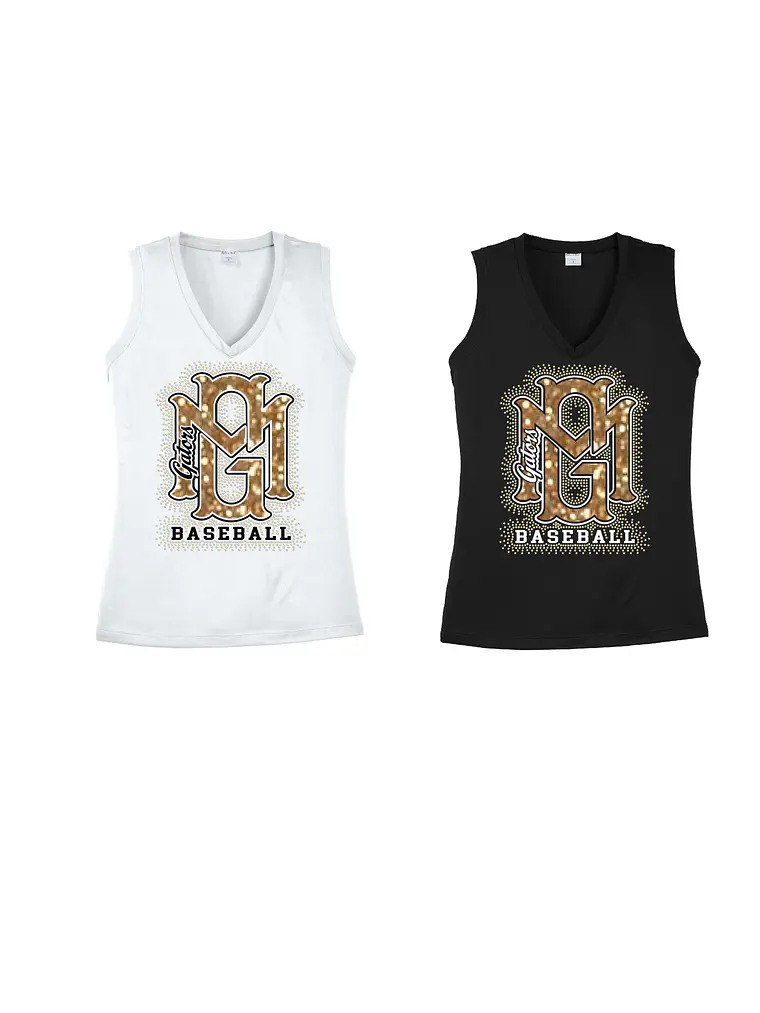 Women's Bling Baseball Tank 1