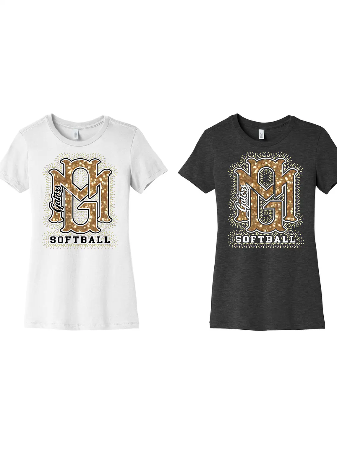 Women's Bling Slim Fit Softball Tee 1
