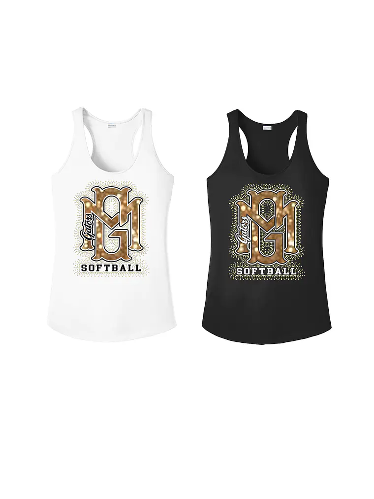 Women's Bling Racerback Softball Tank 1