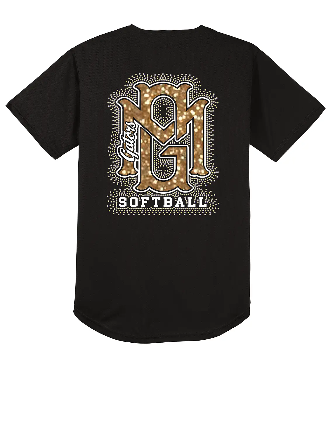 Black Gators Bling Softball Jersey 1