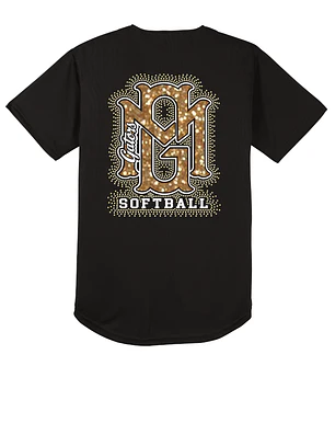 Black Gators Bling Softball Jersey