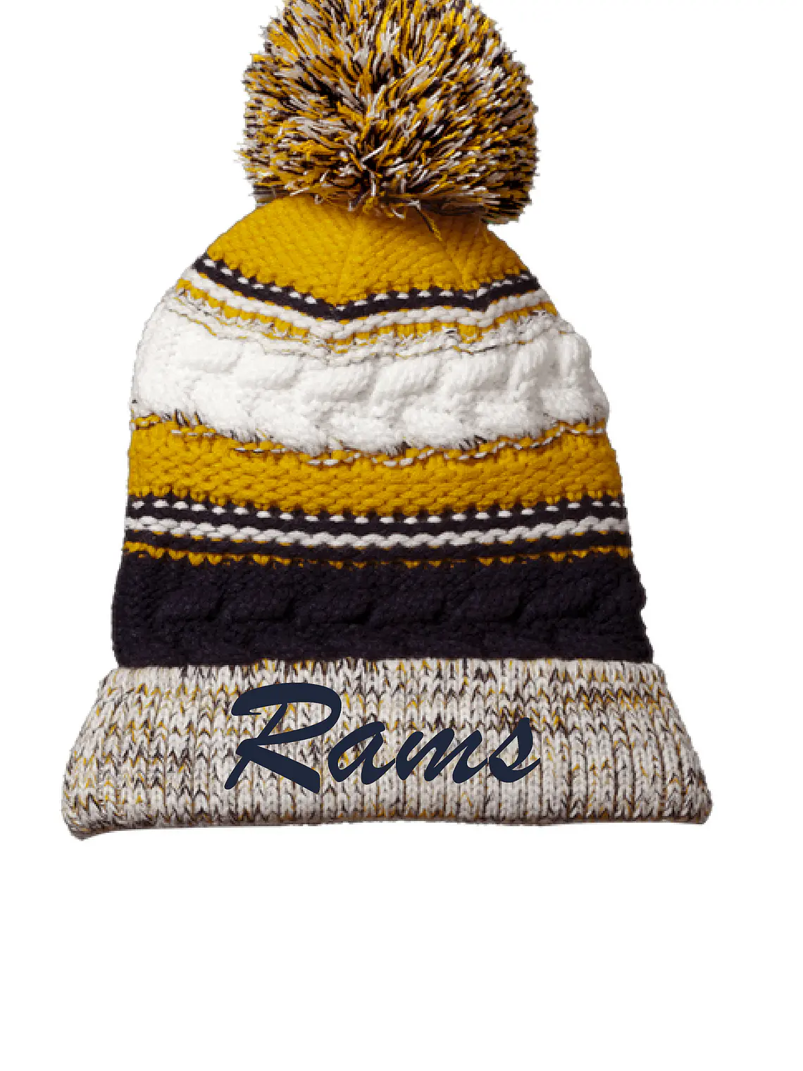 Pom Pom Rams Beanie 1