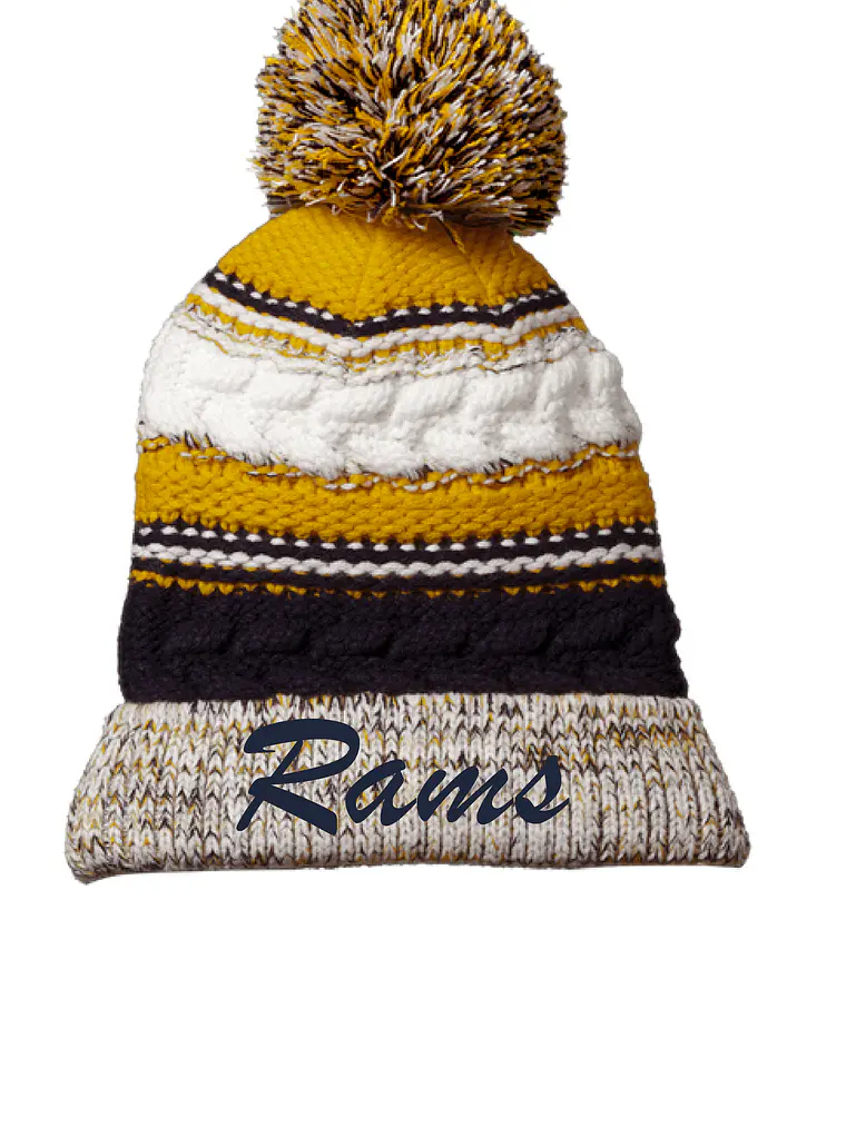 Pom Pom Rams Beanie 1