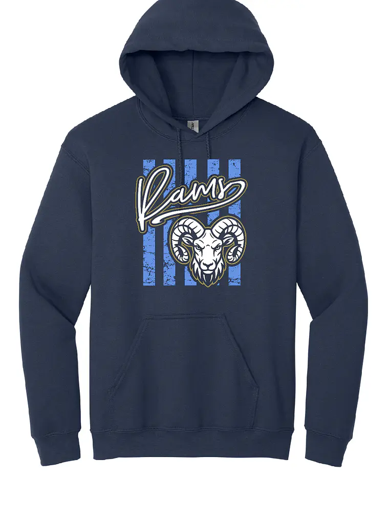 Navy Mascot Hoodie 1