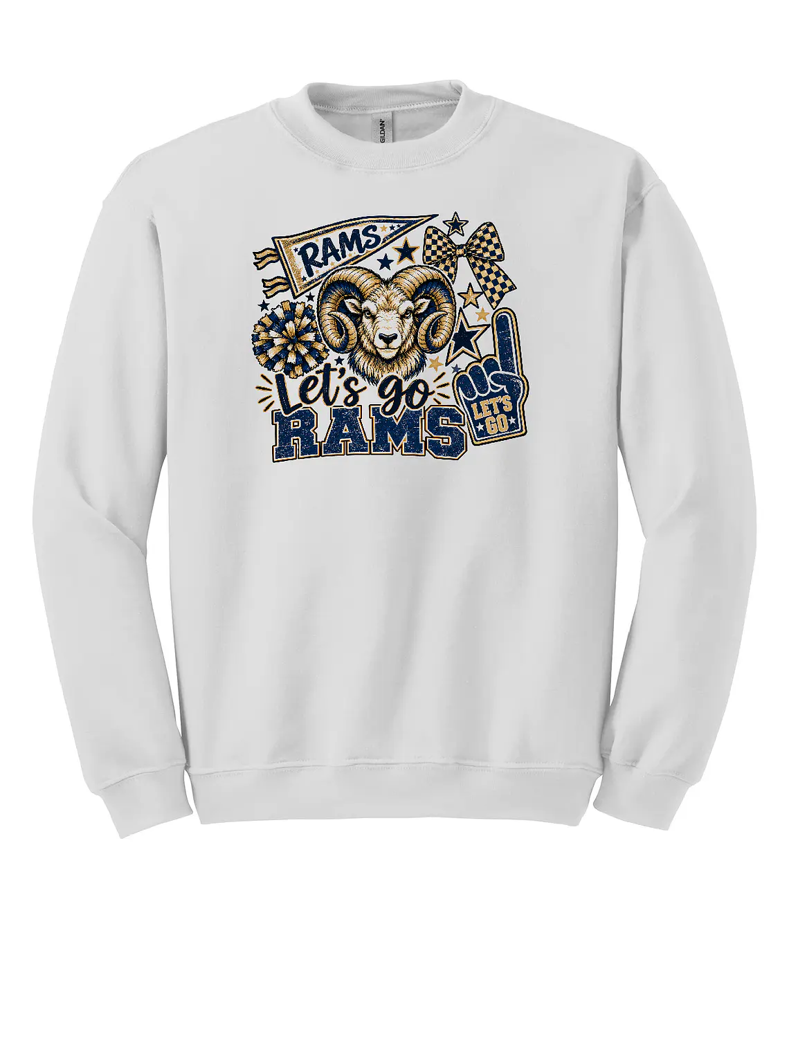 Let's Go Rams Crewneck 1