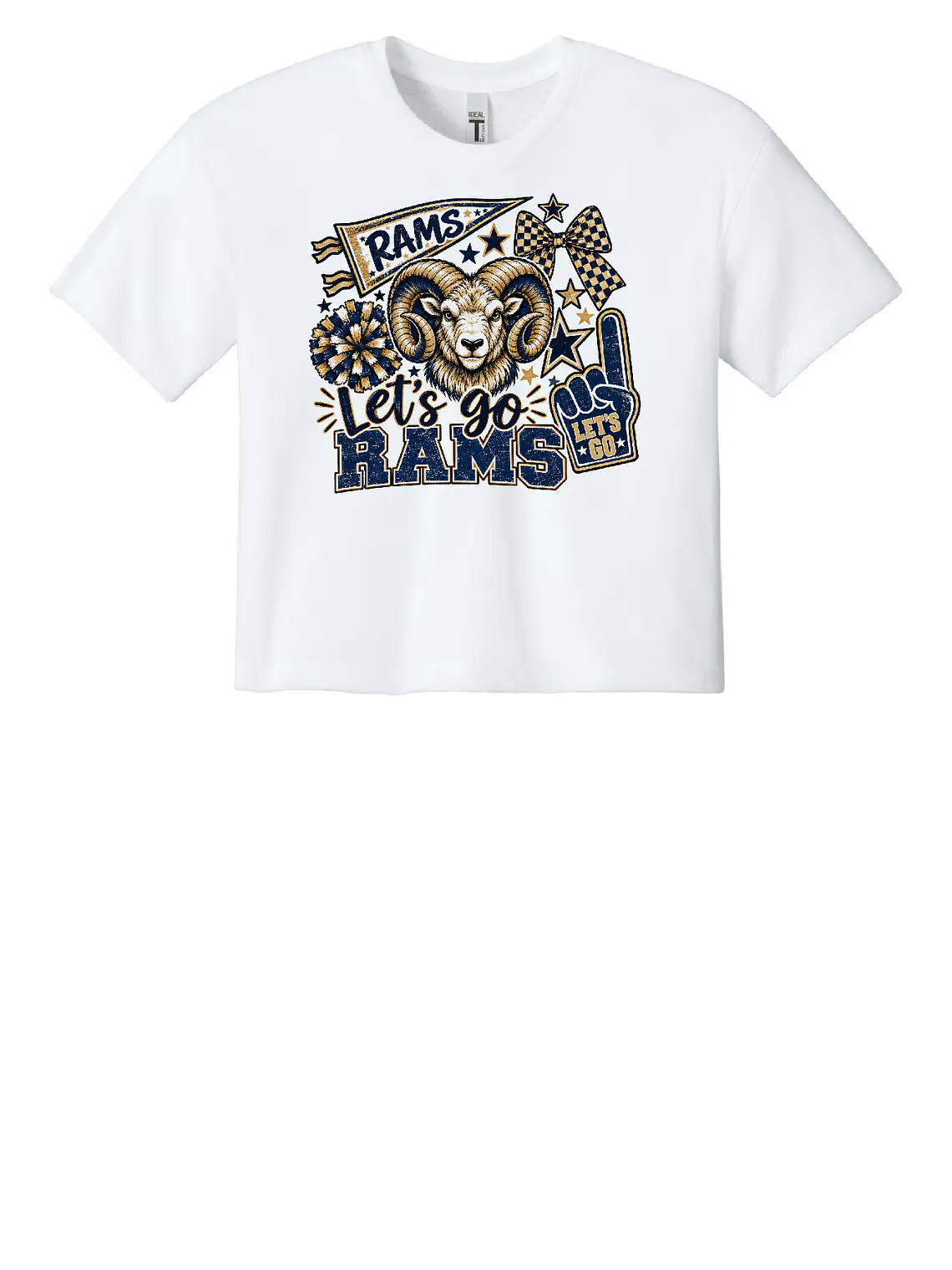 Cropped Let's Go Rams Tee 1
