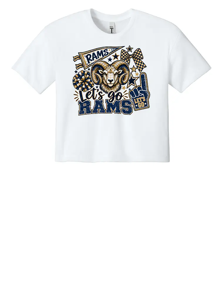 Cropped Let's Go Rams Tee 1