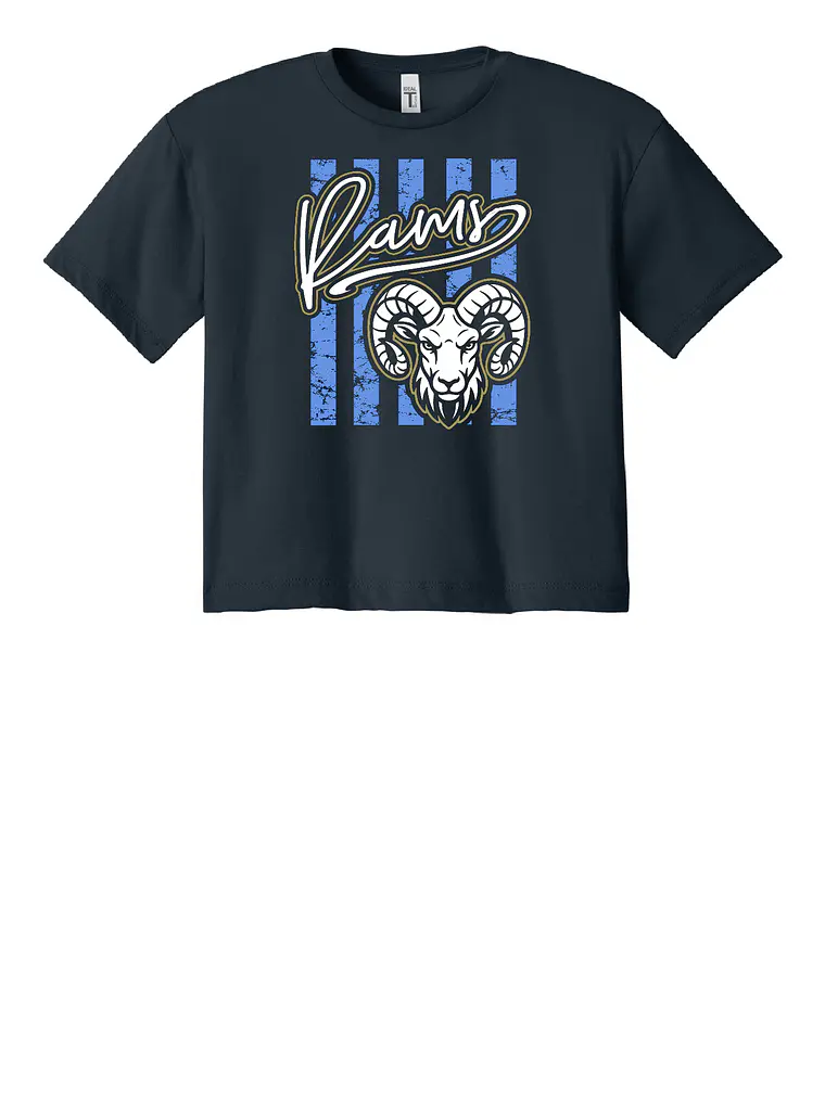 Cropped Navy Mascot Tee 1