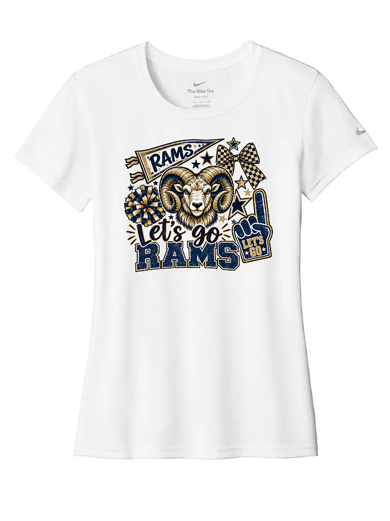Nike Let's Go Rams Tee (Ladies & Unisex Styles Available) 1