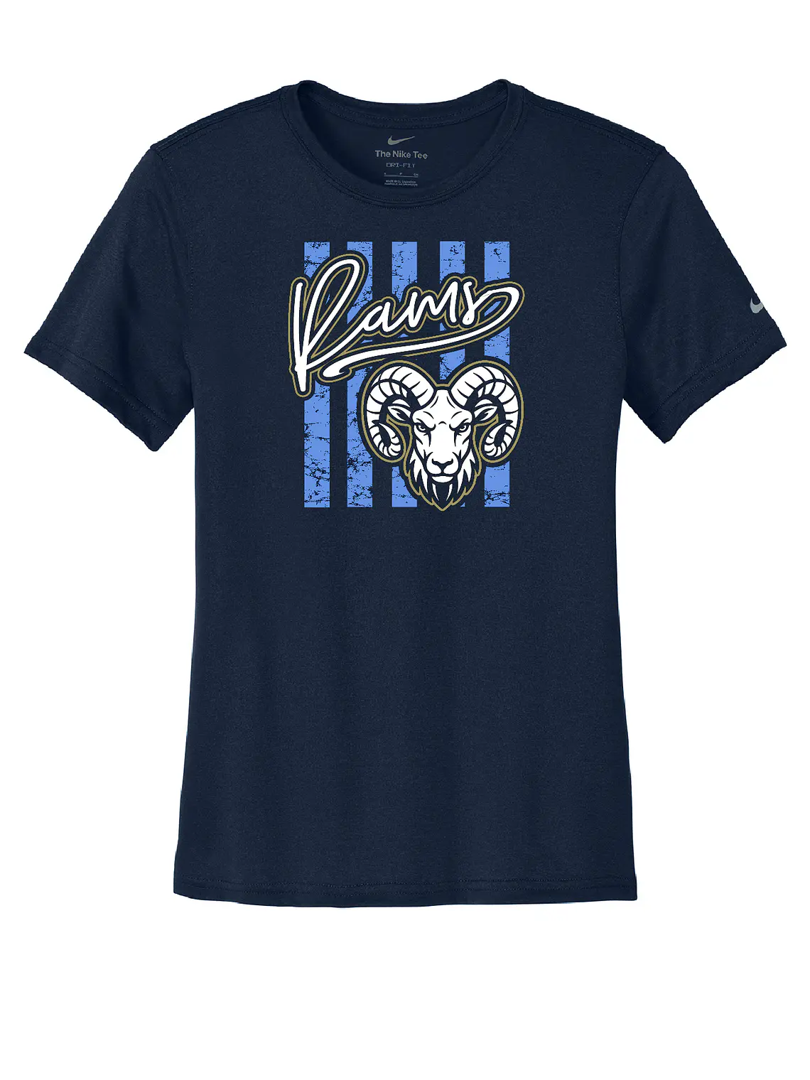 Nike Navy Mascot Tee (Ladies & Unisex Styles Available) 1