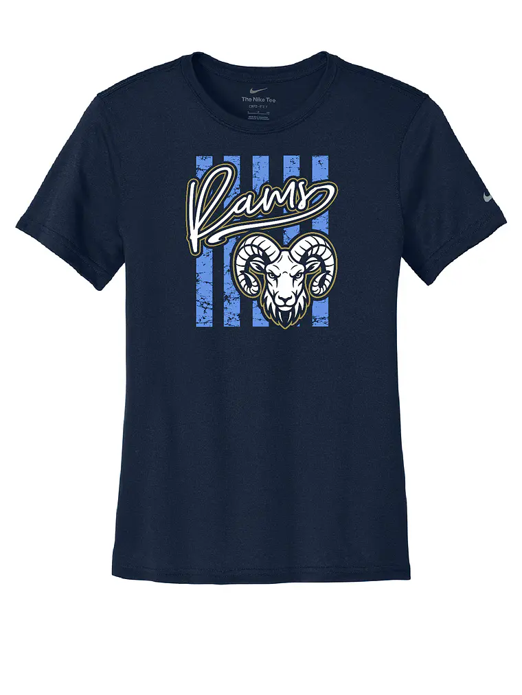 Nike Navy Mascot Tee (Ladies & Unisex Styles Available) 1