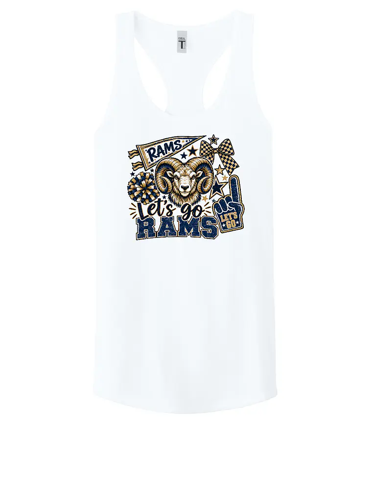 Let's Go Rams Racerback Tank 1