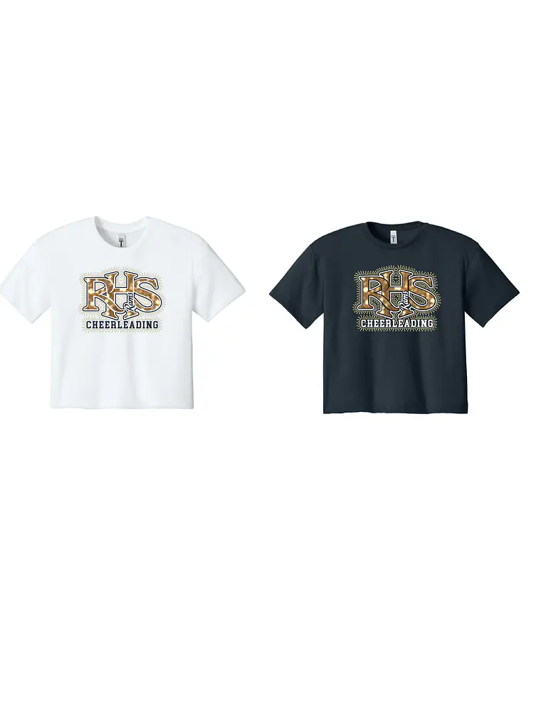 Cropped RHS Rhinestone Tee (2 Color Options) 1