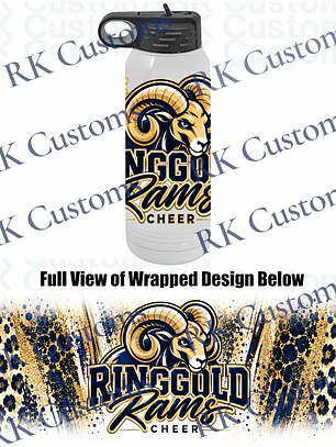 Ringgold Rams Cheer Water Bottle
