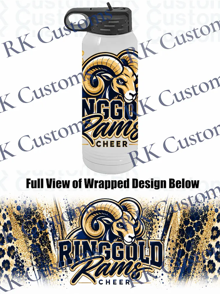 Ringgold Rams Cheer Water Bottle 1