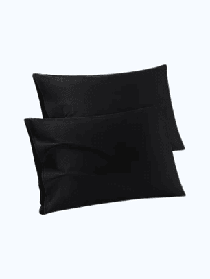 Pack de 2 Fundas De Almohadas Negras 50x70