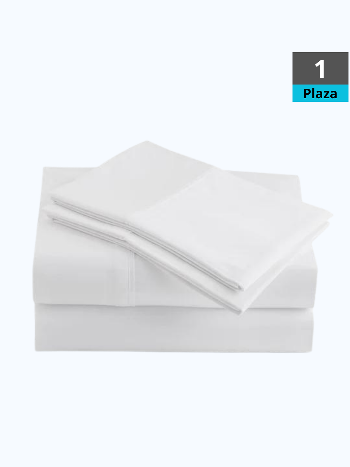 JUEGO DE SÁBANAS BLANCAS 1 PLAZA 2