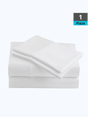 JUEGO DE SÁBANAS BLANCAS 1 PLAZA