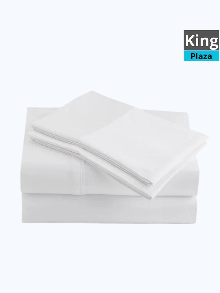 JUEGO DE SÁBANAS BLANCAS KING 2