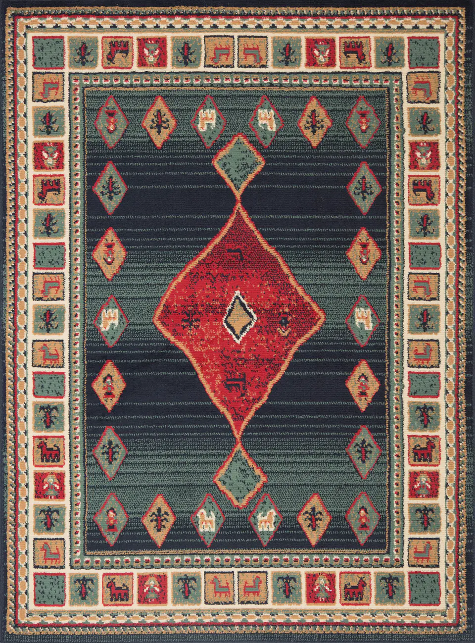 Alfombra Zinnia Verde Oscuro 1