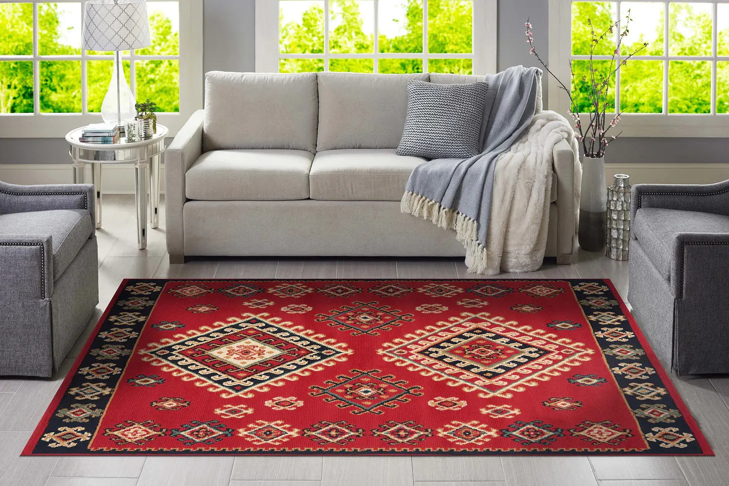 Alfombra Fresia Rojo 2