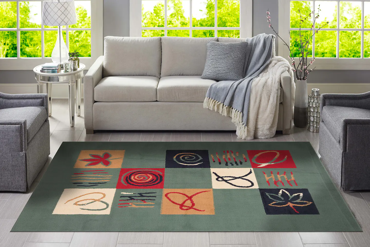 Alfombra Amapola Verde 2