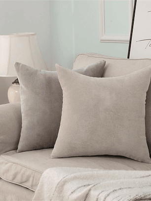 Set of 2 Modern Decorative Velvet Throw Pillow Covers 18x18inch (45x45 cm) – Decorative Square Cushion Cases for Sofa, Couch, and Living Room Décor in Blue, Beige, and Yellow – Durable, Soft, and