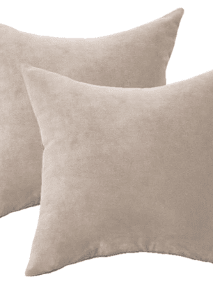 Set of 2 Modern Decorative Velvet Throw Pillow Covers 18x18inch (45x45 cm) – Decorative Square Cushion Cases for Sofa, Couch, and Living Room Décor in Blue, Beige, and Yellow – Durable, Soft, and