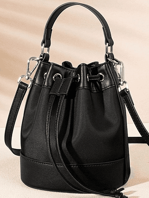 Women'S Retro Bucket Bag - Crossbody & Handbag with Adjustable Strap, Drawstring Closure, Golden-Tone Hardware & Lining - Solid Everyday Purse for Casual & Formal Outfits - Durable & Versatile Women'S