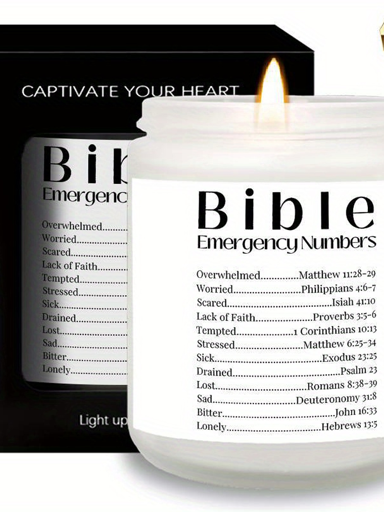 Capture your Heart Candles, Bible Verse Things, Christian Gifts for Men Women Him Her Godmother Godfather Friends Christian on Christmas Birthday Anniversary, Christian Home Decor Decoration, 6