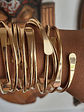Vintage Boho 6pcs 14K Golden Plated Copper Cuff Bracelet Set - Adjustable & Stackable for Daily Wear & Gift-Giving - vignette 1