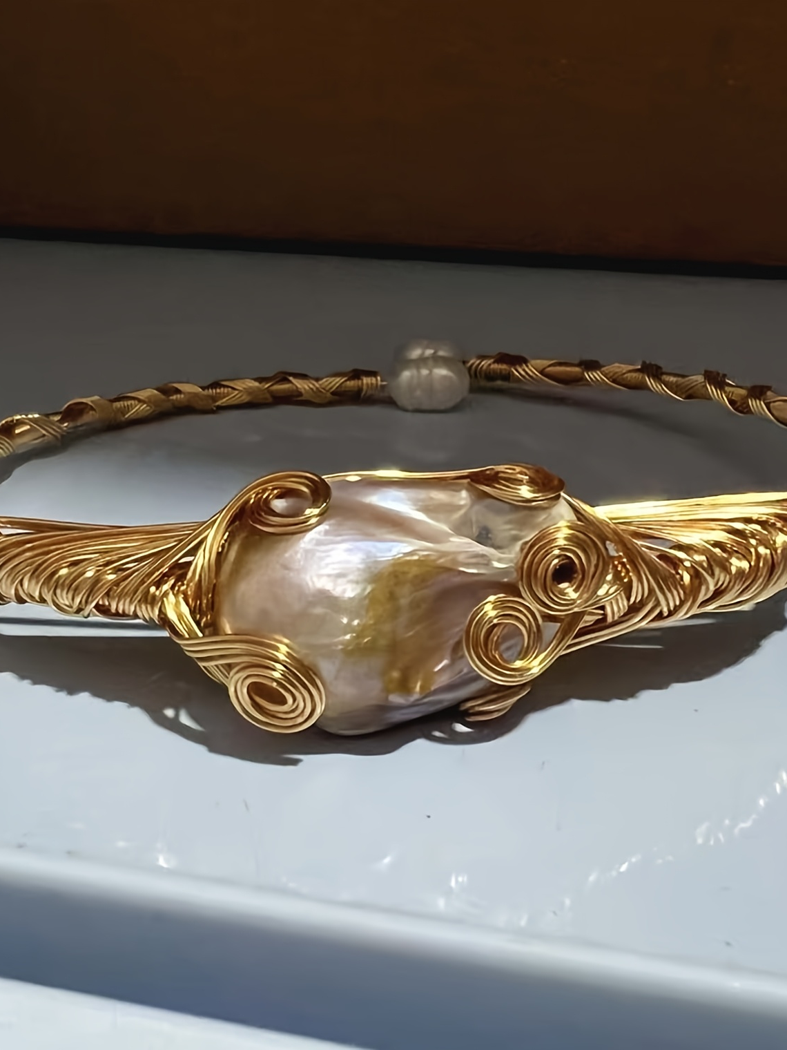  Queendom Open Cuff Bracelet Featuring Natural Freshwater Pearls 4