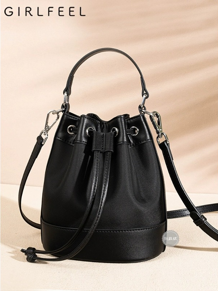 Women'S Retro Bucket Bag - Crossbody & Handbag with Adjustable Strap, Drawstring Closure, Golden-Tone Hardware & Lining - Solid Everyday Purse for Casual & Formal Outfits - Durable & Versatile Women'S 3