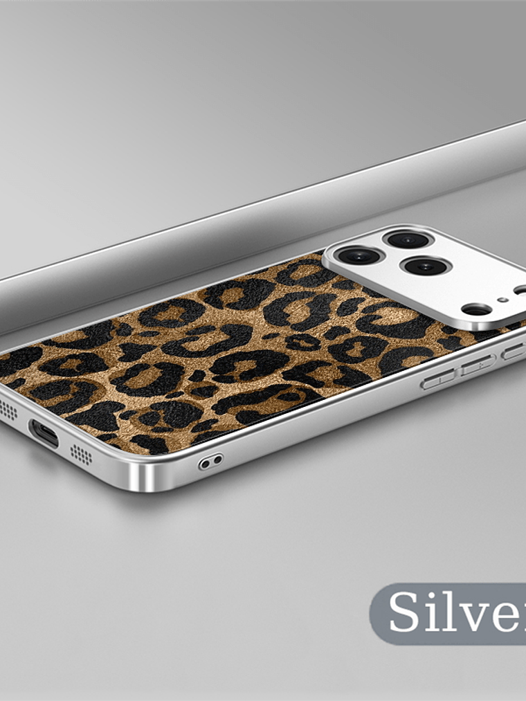 Vibrant Electroplated Tempered Glass Leopard-Pattern Phone Case for Apple for iphone 17, Air 16, Pro Max 15, 14 Plus, 13, 12, 11, Premium Shockproof Protection, Smartphone Case A, Handy Cover 5