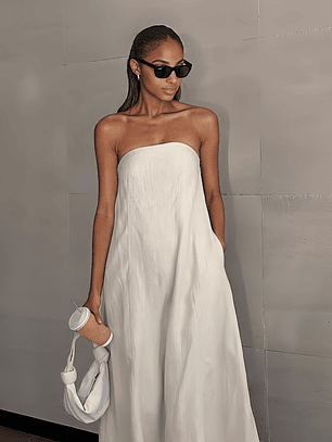 She Floats Linen Wrap Dress