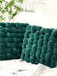 2pcs Knot Pillow Soft Throw Pillow Home Decoration Cushion Square Office Knotted Plush Throw Cushion For Living Room Bedroom Sofa Couch Living Room Decor, 12'' X 13'' - vignette 9