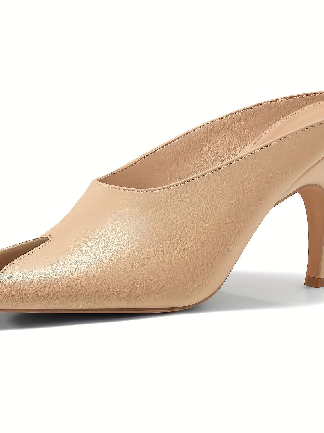 Dainty Peep Toe Kitten Heel Mules 5