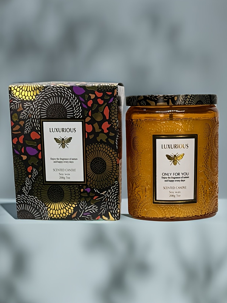 Scented Candles Large Wood Wicked Candles, Decorative Candles in Glass, Natural Soy Wax, 40 Hours Long Burning 6