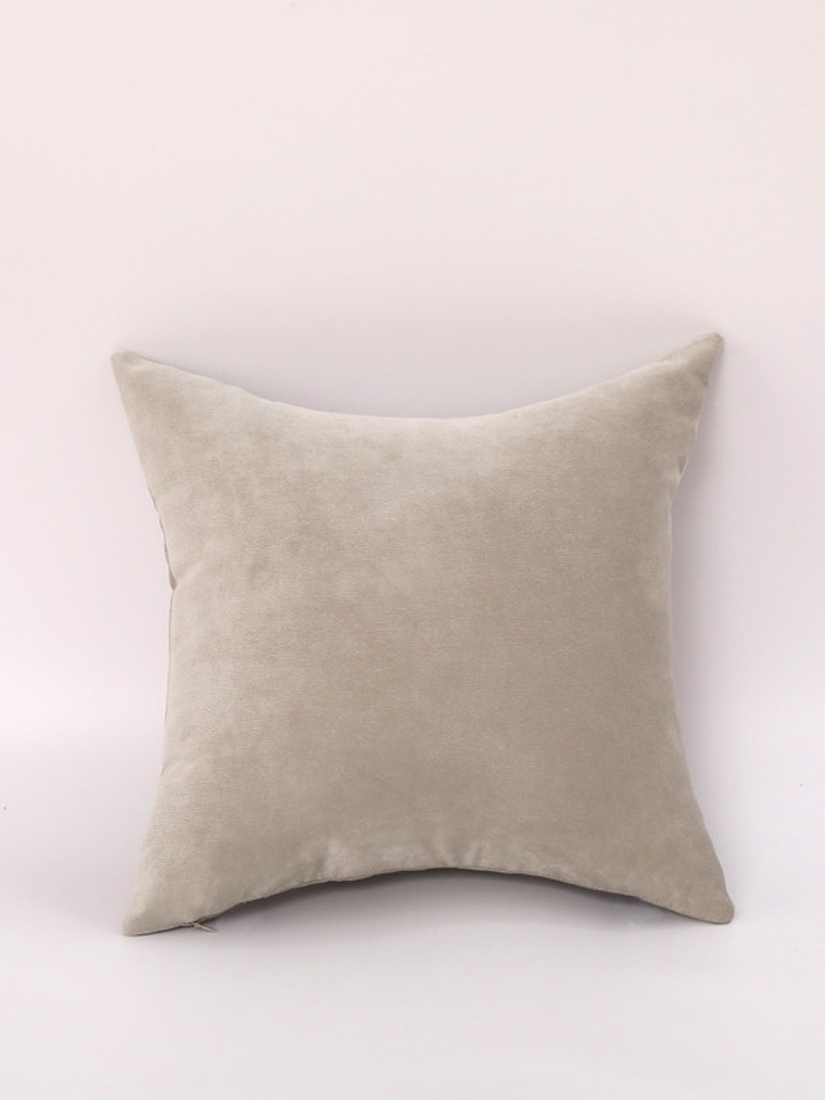 Set of 2 Modern Decorative Velvet Throw Pillow Covers 18x18inch (45x45 cm) – Decorative Square Cushion Cases for Sofa, Couch, and Living Room Décor in Blue, Beige, and Yellow – Durable, Soft, and 4